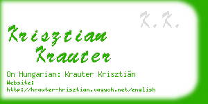 krisztian krauter business card